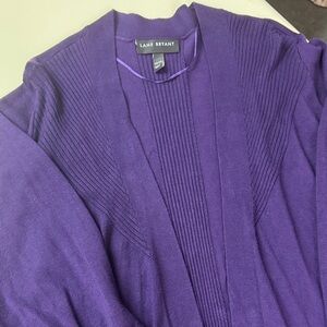 Lane Bryant Deep Purple Knit Sweater Cardigan